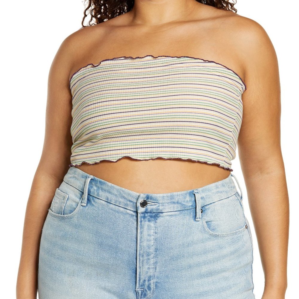 NWT‎ Plus Size Women's Bp. Stripe Rib Tube Top, Size 1X
3786